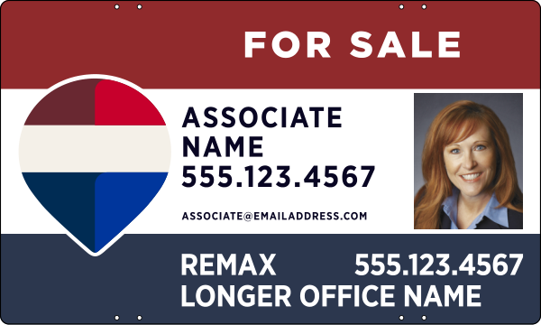 Associate Name w Photo Sign Panel, 18h x 30w, Steel